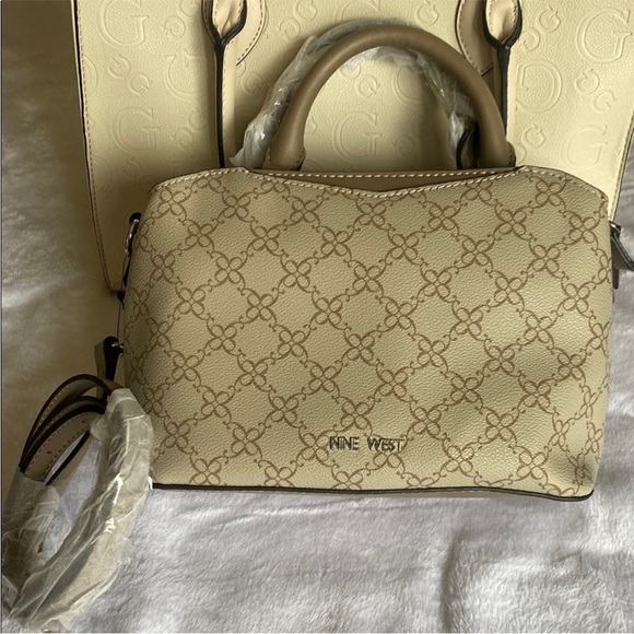 Nine West Beige and Brown Satchel - Picture 1 of 11